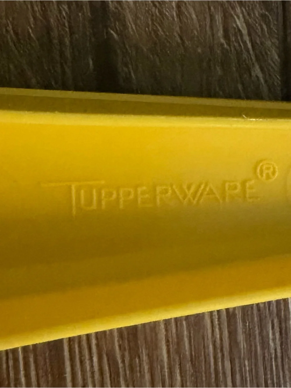 Vintage Tupperware Yellow Plastic Strainer with Handle